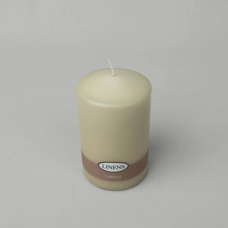 Linens Basic Çap 8 cm Yükseklik 13 cm Baton Mum Bej