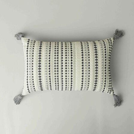 Linens Remi Kırlent Kılıfı 30x50 cm Gri