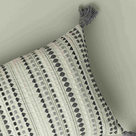 Linens Remi Kırlent Kılıfı 30x50 cm Gri