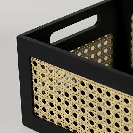 Linens Luther 29X20X13 cm Düzenleyici Sepet Siyah