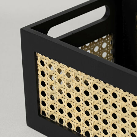 Linens Luther 25X16X12,3 cm Düzenleyici Sepet Siyah