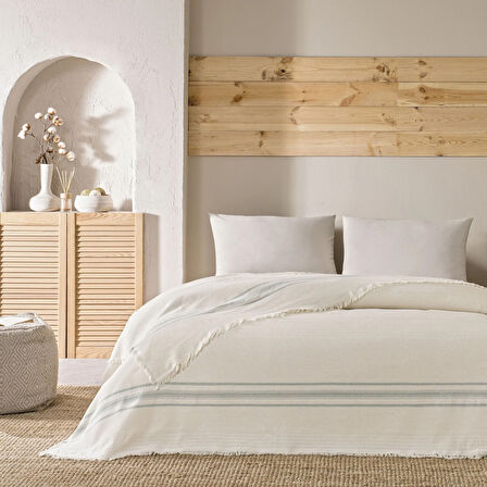 Linens Doce Pike Çift Kişilik Ekru