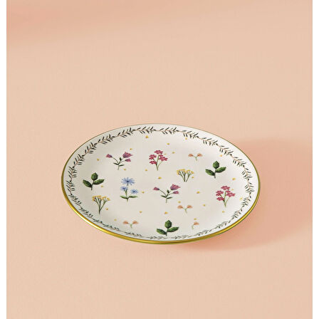 Butik Seramik Pasta Tabağı Alaçatı Pembe