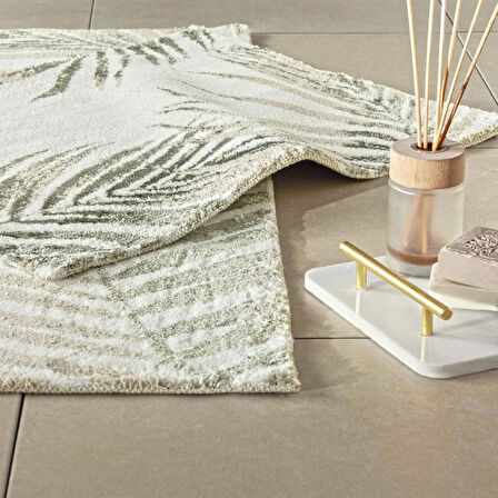 Taç Palm 2'li Pamuklu Paspas Bej