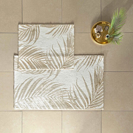 Taç Palm 2'li Pamuklu Paspas Yeşil