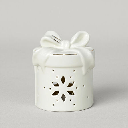 Linens Gift Roller 9x8x11 cm Ledli Dekor Ekru