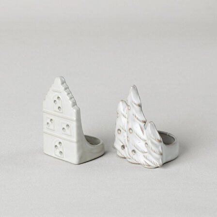 Linens Tree 8x7x9 cm Mumluk 8x7x9 cm Ekru