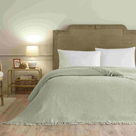 Linens Amorie Tek Kişilik Yeşil Battaniye