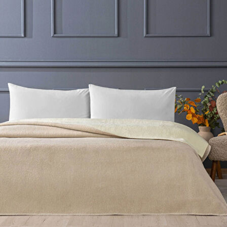 Linens Gloria King Ekru Battaniye