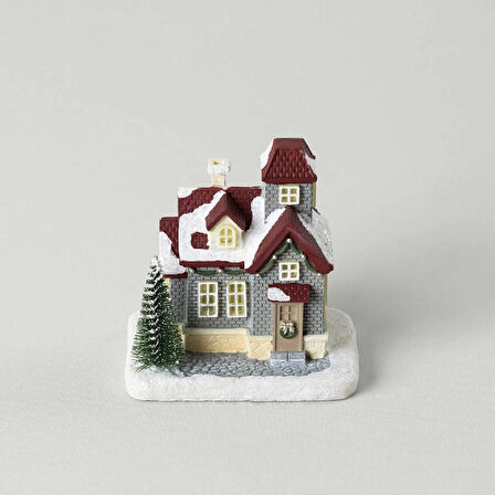 Linens Vintage House Ledli Dekor Gri