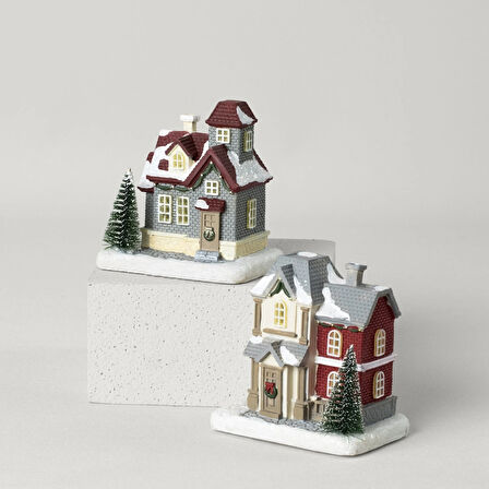 Linens Vintage House Ledli Dekor Gri