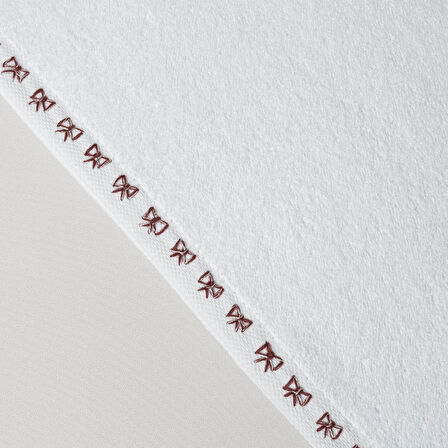 Linens Ribbon Pamuk 50x85 Cm Yüz Havlusu Beyaz