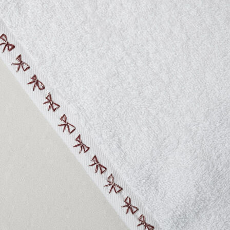 Linens Ribbon Pamuk 30x45 Cm El Havlusu Beyaz