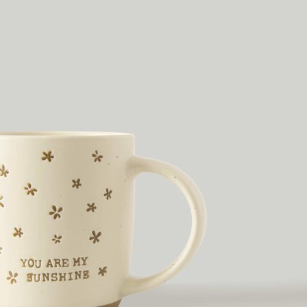 Linens Sunshine Porselen 340 ml Kupa Ekru-Kiremit
