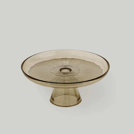Linens  Clarity Ayaklı Tabak 21x9.5 cm Bronz