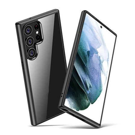 Gpack Samsung Galaxy S23 Ultra Kılıf Alphin İmpact Silikon Ultra Koruma Transparan
