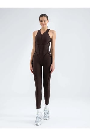 Sculpt Line Askılı Spor Tayt Tulum