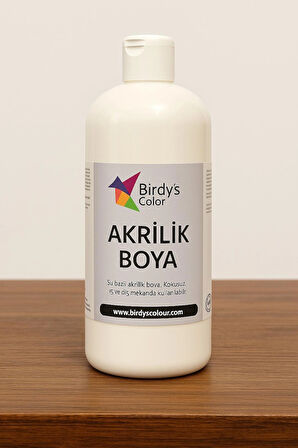 Birdys Color Beyaz Akrilik Boya 500 gr