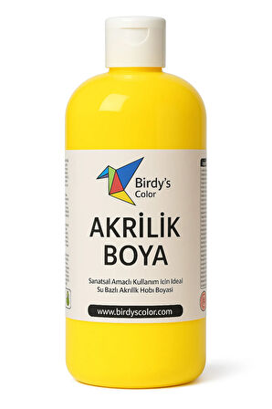Birdy's Color Sarı Akrilik Boya 500 gr Sanat ve Hobi Boyası