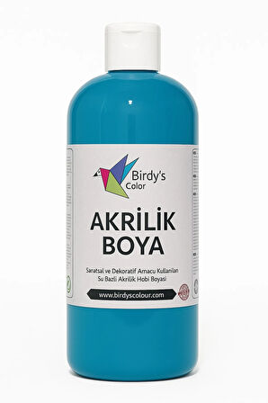 Birdy's Color Turkuaz Akrilik Boya 500 gr Sanat ve Hobi Boyası