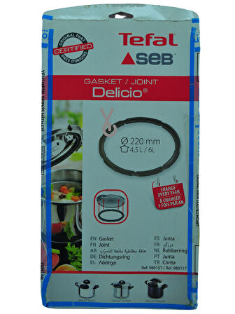 Tefal Delicio Kapak Lastiği 4,5L, 6L, 220mm