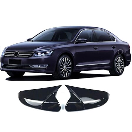 Vw Passat B7 2010-2014 Batman Yarasa Ayna Kapağı Piano Black ABS Plastik