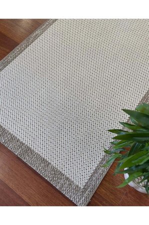 Sisal Beyaz Gri Jüt Hasır Bordürlü Model Renk Dokuma Yıkanabilir Toz Vermez Halı