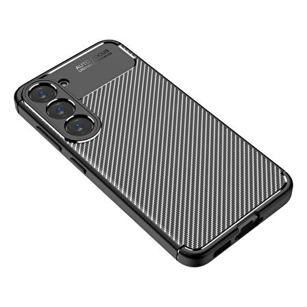 Gpack Samsung Galaxy S23 Kılıf Negro Karbon Kamera Korumalı Silikon Lüx