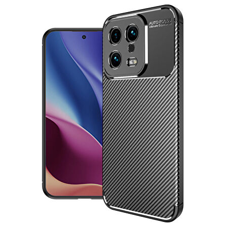 Gpack Xiaomi Mi 13 Kılıf Negro Karbon Kamera Korumalı Silikon Lüx