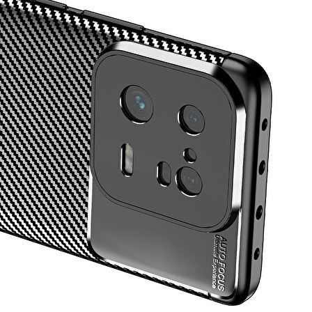 Gpack Xiaomi Mi 13 Pro Kılıf Negro Karbon Kamera Korumalı Silikon Lüx