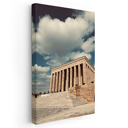 Anıtkabir - Mavi Gökyüzü Altında Kanvas Tablo