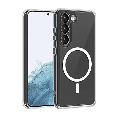 Gpack Samsung Galaxy S23 Kılıf Wireless Tacsafe Antishock Ultra Koruma Sert Kapak  Wiriless Şarj Aleti