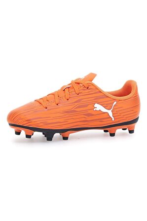 Puma Çocuk Turuncu Beyaz Rapido III FG/AG jr Krampon VO10657608 