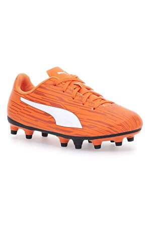 Puma Çocuk Turuncu Beyaz Rapido III FG/AG jr Krampon VO10657608 