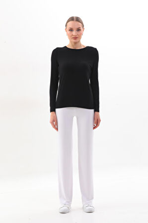 Extra Yumuşak Uzun Viskon Pantolon Home&Outdoor-Beyaz