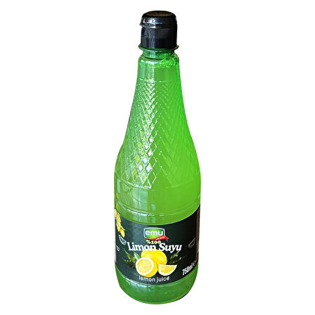 Emu Baharat %100 Limon Suyu 750 ml x 4 Adet