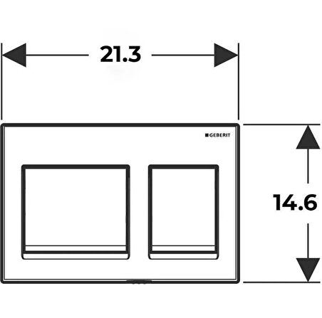 Geberit Alpha15 Kumanda Kapağı Çift Basmalı, Beyaz - 115.045.11.5