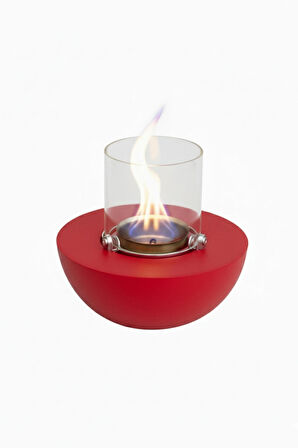 CopArt Meta Kırmızı Biyoetanol Masaüstü Şömine - 1 Lt CopArt Yakıt Hediye