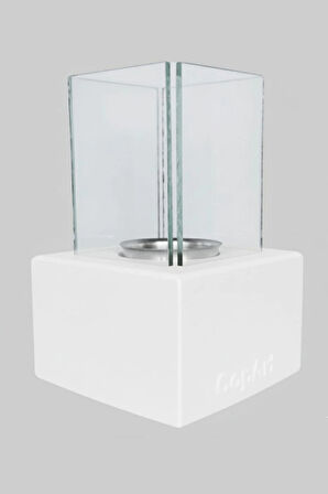 CopArt Muko Beyaz Biyoetanol Masaüstü Şömine - 1 Lt CopArt Yakıt Hediye