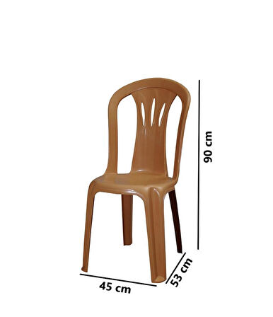 Omnipazar MT-GF181 Maggio Plastik Bahçe Balkon Sandalye 4'lü Set 
