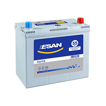 ESAN 55Ah TAM KAPAKLI NS60 XP GRİ GRİ DÜZ KUTUP