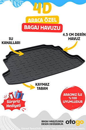 DACİA DOKKER KOLTUKLU VAN 2025 Birebir Uyumlu 4D Bagaj Havuzu