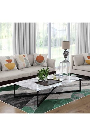 Kaymaz Taban Yıkanabilir Halı – Mutfak, Salon, Yatak Odası için Modern Dijital Baskı Halı (SLNHALI26