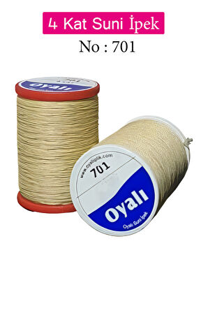 Oyalı 4 Kat Suni İpek İplik İğne Oyası Boncuk İpi Tığ Oyası No:701