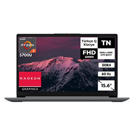 Lenovo IdeaPad 1 15ALC7 R7-5700U 24 GB 2 TBSSD Radeon Graphics 15.6" FHD Windows 11 Home Notebook 82R400R4TRAT34