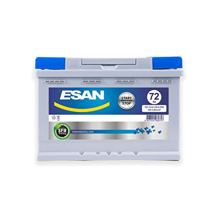 ESAN 72Ah L3 PRESTİJ EFB GRİ GRİ DÜZ