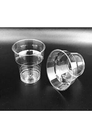 Şeffaf Ekstra Sert Plastik Kristal Bardak 200 Adet 180 Cc