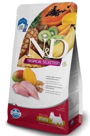Nd Tropical Selection Köpek 1,5kg Mini Adult Tavuk Etli Tropikal Meyve Küçük Irk Yetişkin Köpek Mama