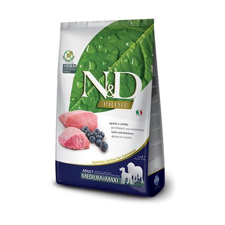 Nd Prime Tahılsız 2,5kg Medium Maxi Adult Köpek Kuzu Etli Ve Yaban Mersinli Köpek Maması
