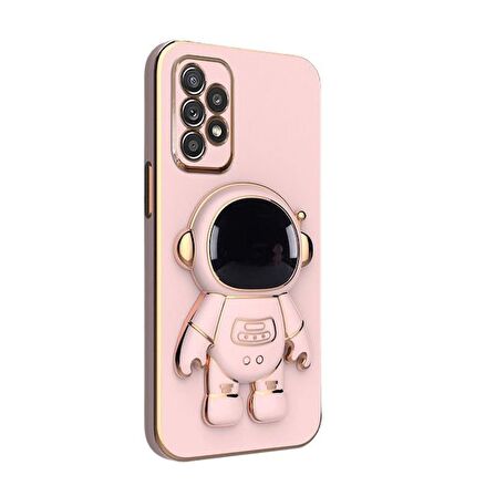Gpack Samsung Galaxy A13 4G Kılıf Kamera Korumalı Astronot Desenli Standlı Silikon